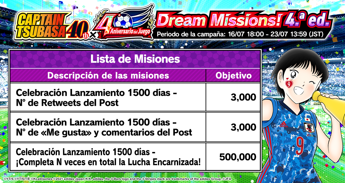 Capitán Tsubasa 40.º X 4.º Aniversario del Juego: Dream Missions! 3.ª ed.